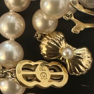 Vintage Blue Lagoon pearl set - necklace, bracelet and stud earrings